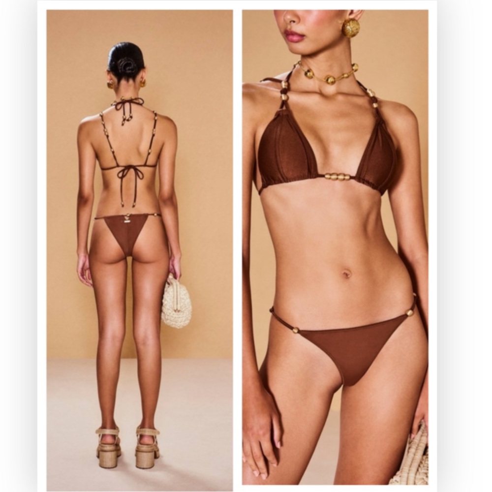 NWT Cult Gaia Brown Bikini Bottom